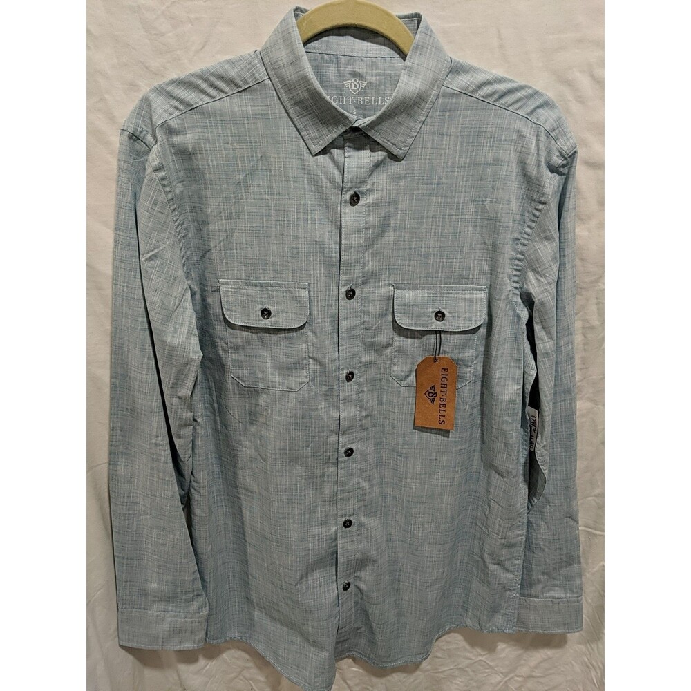 Mens Eight Bells Long Sleeve Shirt Size Small Color Teal NWT